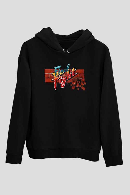 Final Fight Siyah Unisex Hoodie