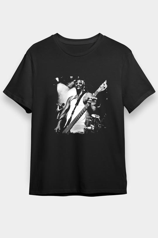 Fishbone Baskılı Unisex Siyah Tişört