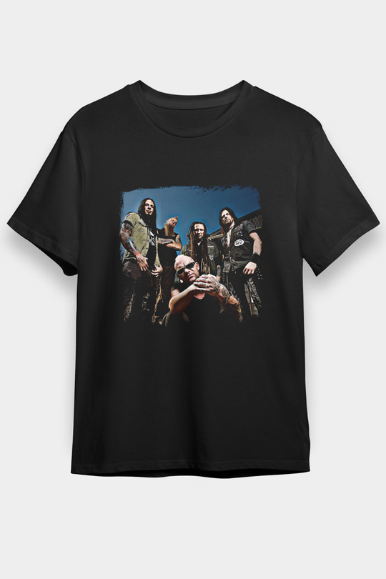Five Finger Death Punch Baskılı Unisex Siyah Tişört