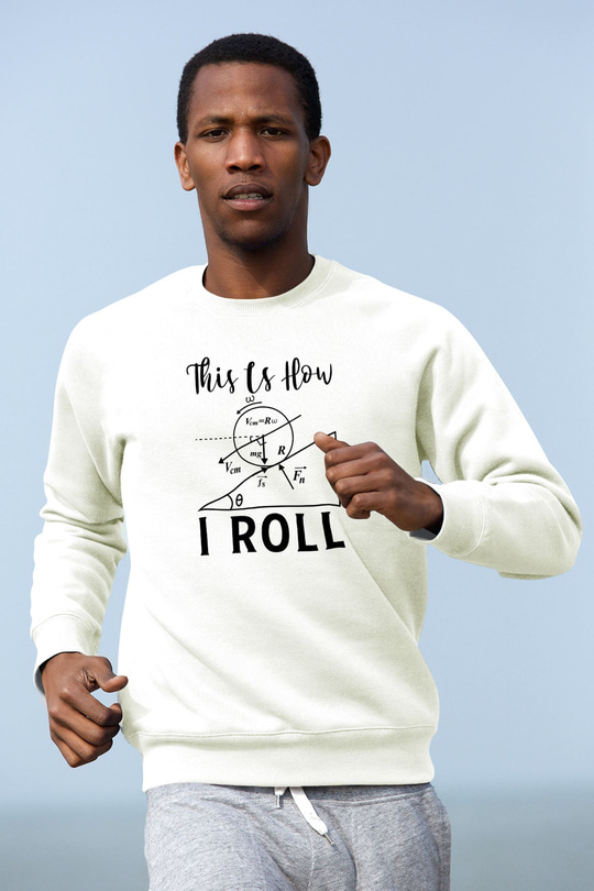 Fizik Mekanik Baskılı Unisex Ekru Sweatshirt