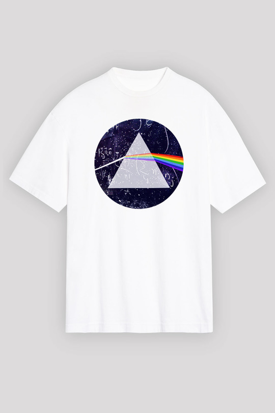 Fizikçi Beyaz Unisex Oversize Tişört T-Shirt