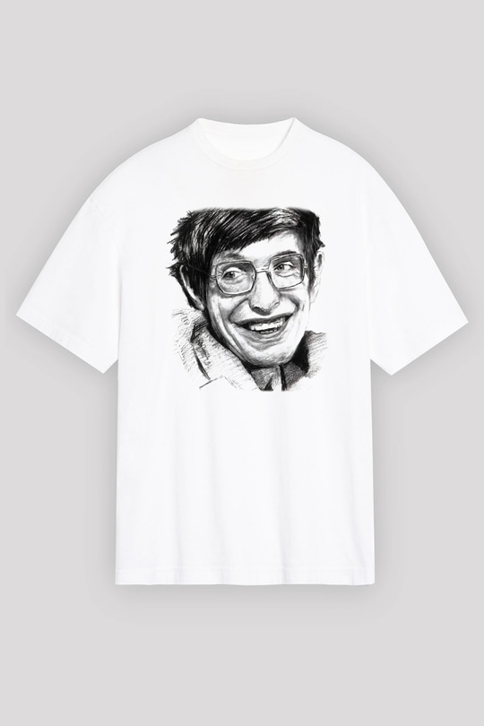 Fizikçi Beyaz Unisex Oversize Tişört T-Shirt