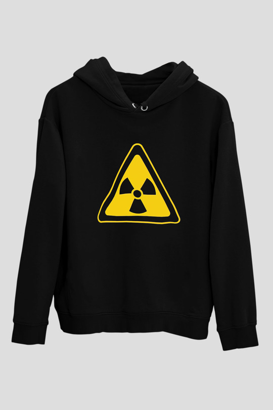 Fizikçi Siyah Unisex Kapüşonlu Sweatshirt