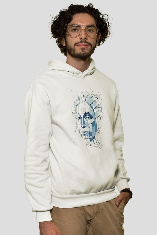 Fizyonomist Beyaz Unisex Hoodie