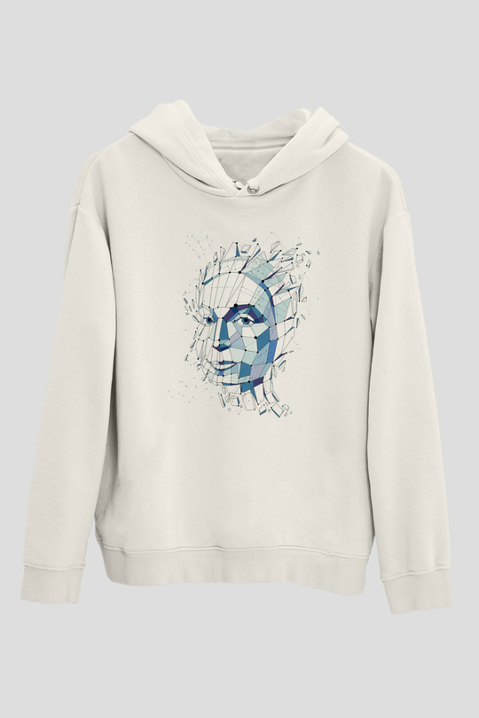 Fizyonomist Beyaz Unisex Hoodie