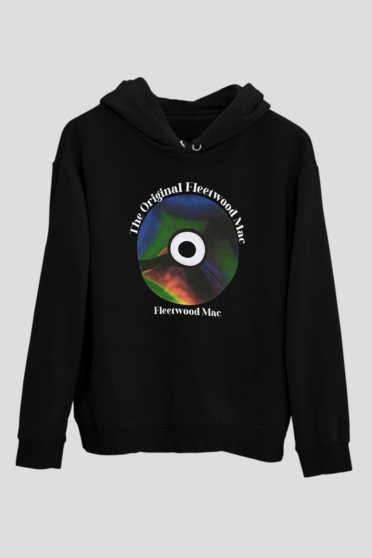 Fleetwod Mac Baskılı Unisex Siyah Kapüşonlu Sweatshirt