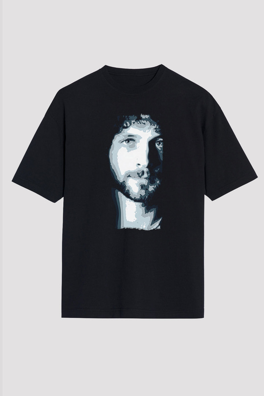 Fleetwod Mac Baskılı Unisex Siyah Oversize Tişört - Tshirt