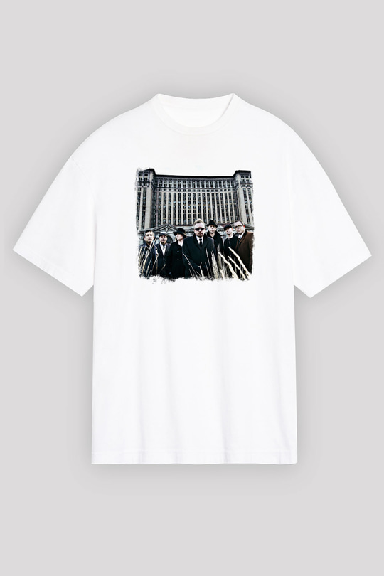 Flogging Molly Baskılı Unisex Beyaz Oversize Tişört