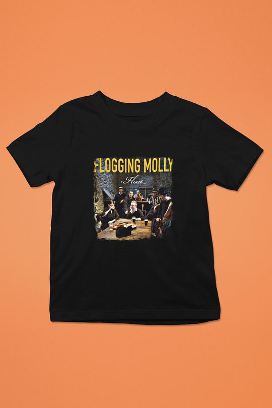 Flogging Molly Baskılı Unisex Siyah Çocuk Tişört