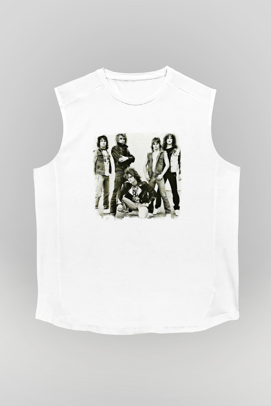 Flotsam and Jetsam Baskılı Unisex Beyaz Kolsuz Tişört