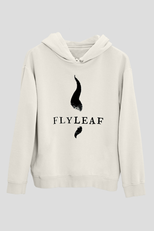 Flyleaf Beyaz Unisex Kapüşonlu Sweatshirt