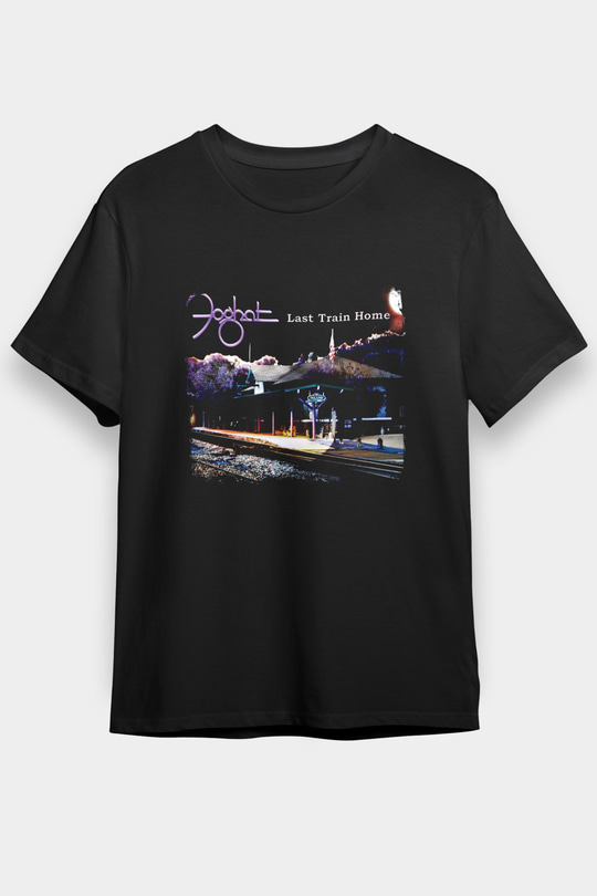 Foghat Baskılı Unisex Siyah Tişört