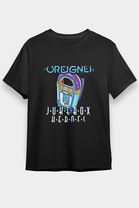 Foreigner Baskılı Unisex Siyah Tişört
