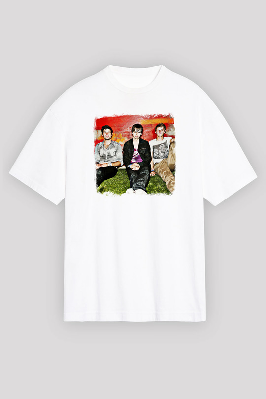 Foster the People Baskılı Unisex Beyaz Oversize Tişört