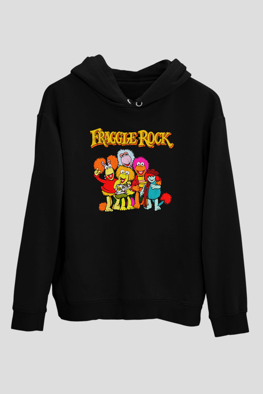 Fraggle Rock Siyah Unisex Hoodie