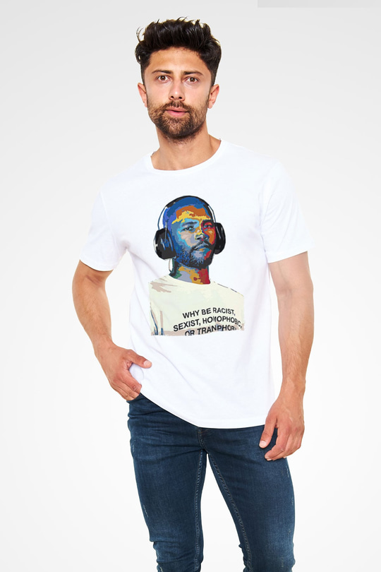 Frank Ocean Baskılı Unisex Beyaz Tişört - Tshirt