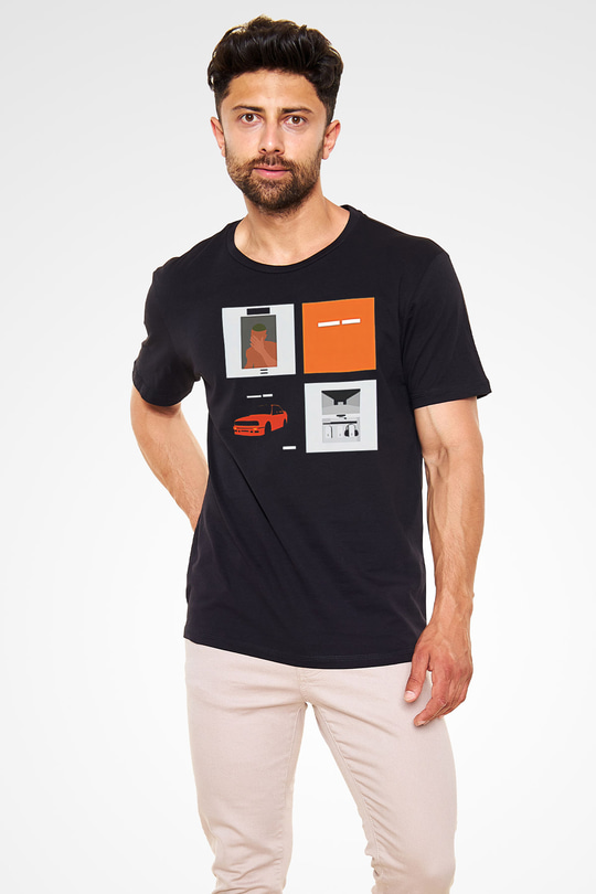 Frank Ocean Baskılı Unisex Siyah Tişört - Tshirt