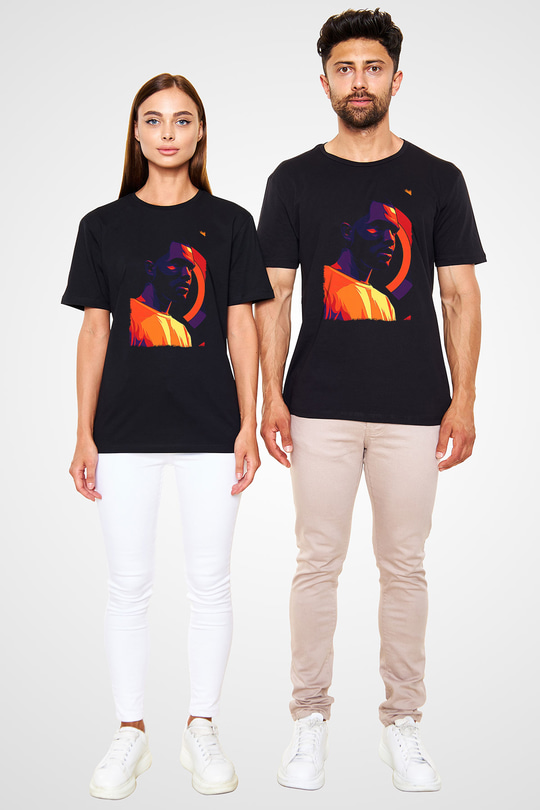 Frank Ocean Baskılı Unisex Siyah Tişört - Tshirt