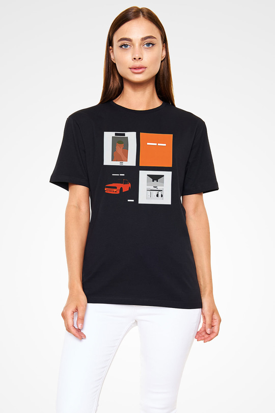 Frank Ocean Baskılı Unisex Siyah Tişört - Tshirt