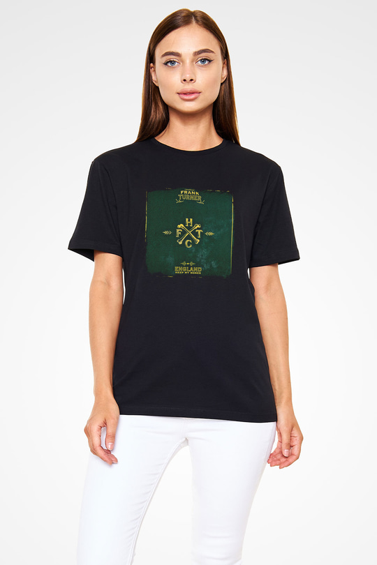 Frank Turner Baskılı Unisex Siyah Tişört