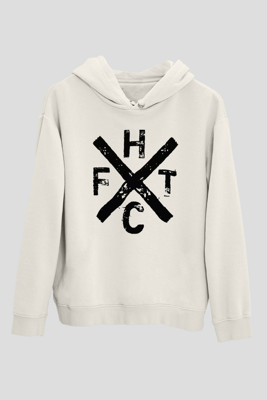 Frank Turner Beyaz Unisex Kapşonlu Sweatshirt