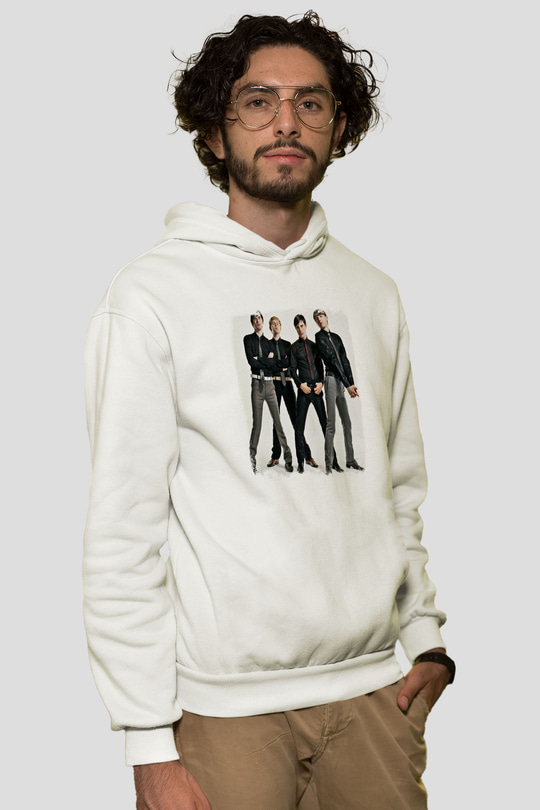 Franz Ferdinand Baskılı Unisex Beyaz Hoodie