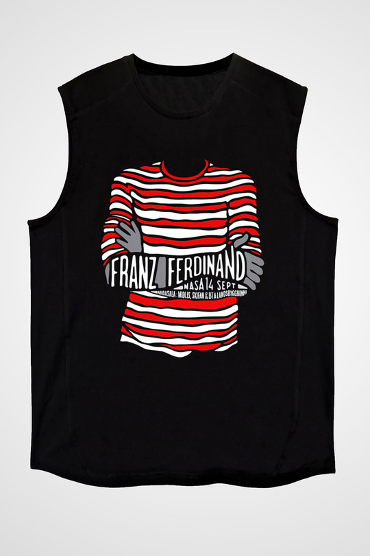 Franz Ferdinand Siyah Unisex Kolsuz Tişört
