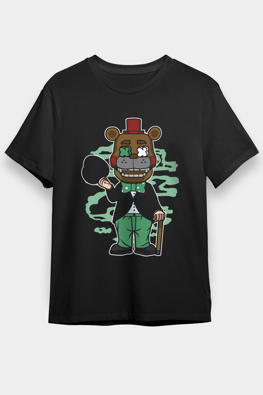 Freddy Gentlemen Baskılı Unisex Siyah Tişört
