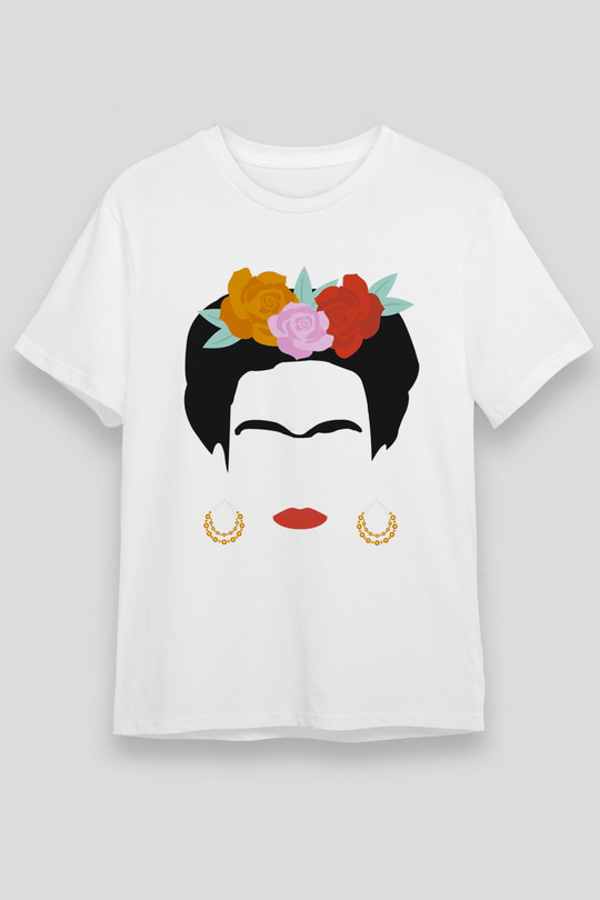 Frida Kahlo Beyaz Unisex Tişört T-Shirt - TişörtFabrikası