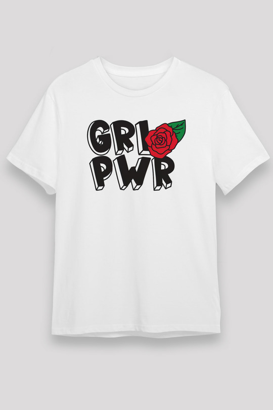 Frida Kahlo Girl Power - Grl Pwr Beyaz Unisex Tişört T-Shirt - TişörtFabrikası