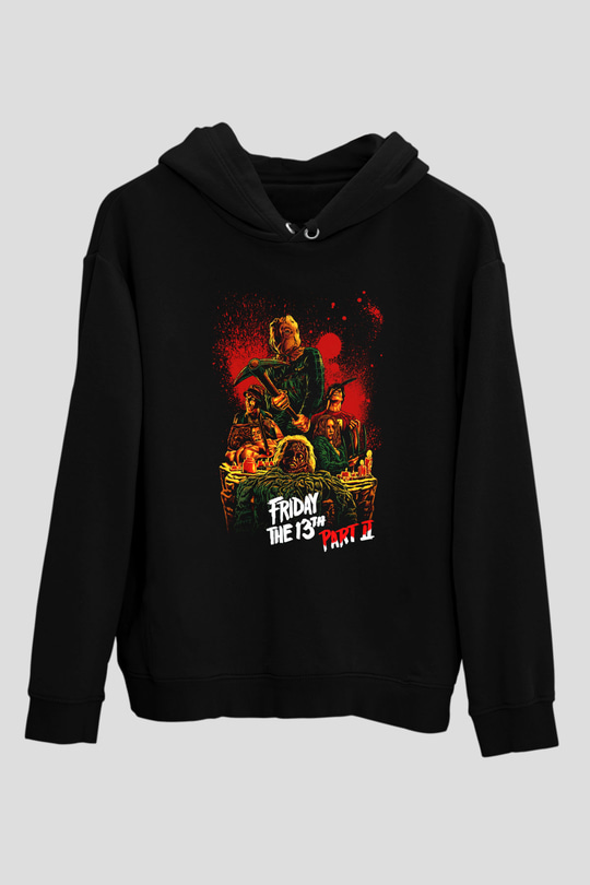 Friday the 13th 13.Cuma Siyah Unisex Kapüşonlu Sweatshirt