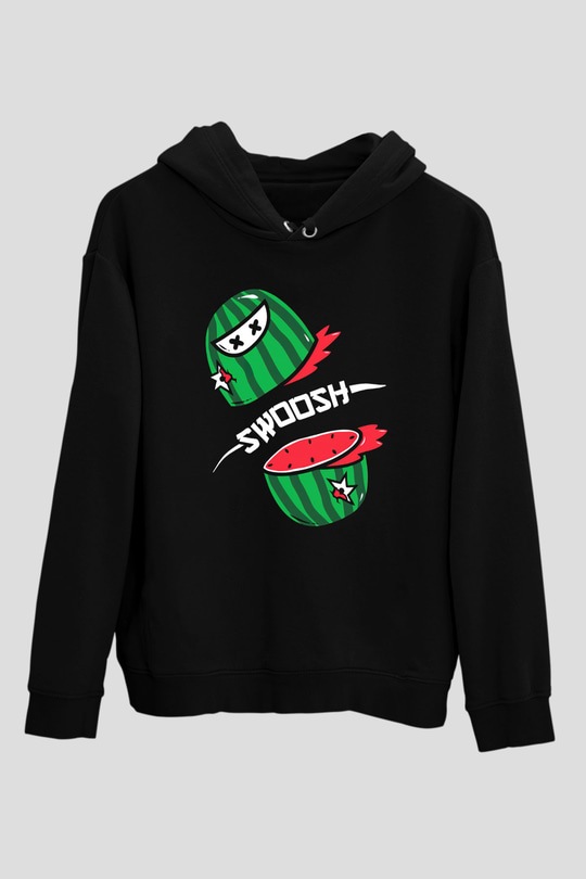 Fruit Ninja Siyah Unisex Hoodie