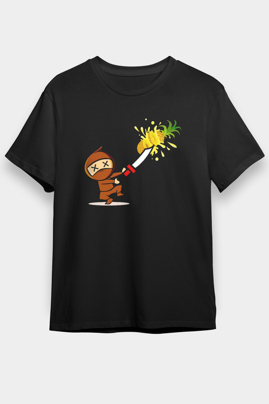 Fruit Ninja Siyah Unisex Tişört T-Shirt