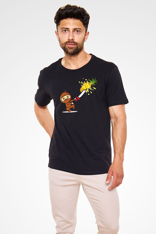 Fruit Ninja Siyah Unisex Tişört T-Shirt