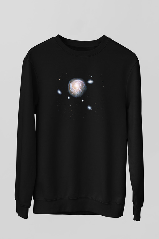 Galaksi Siyah Unisex Sweatshirt