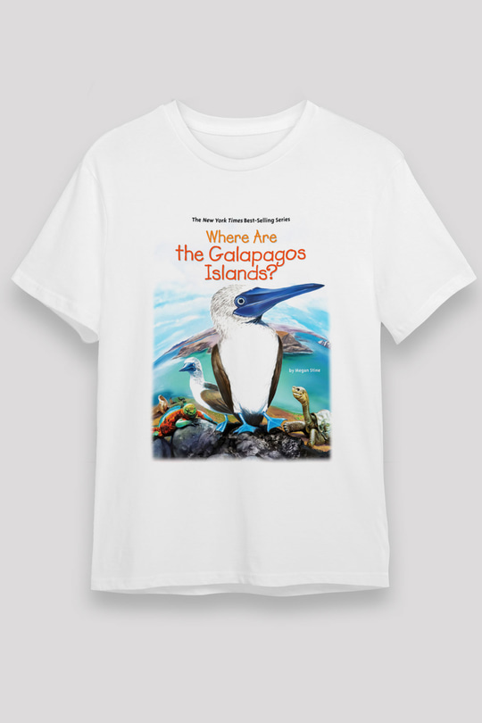 Galapagos Adaları Beyaz Unisex Tişört T-Shirt - TişörtFabrikası