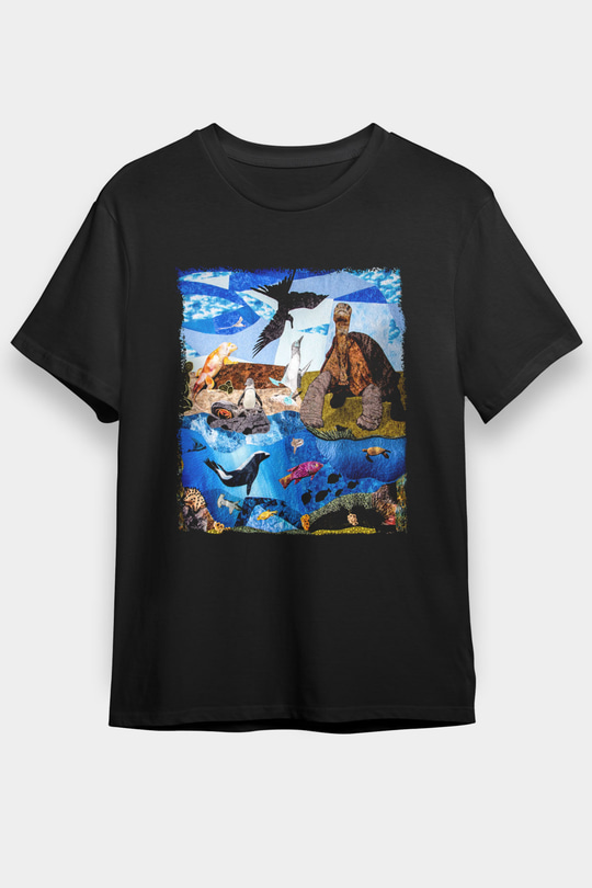 Galapagos Adaları Siyah Unisex Tişört T-Shirt - TişörtFabrikası