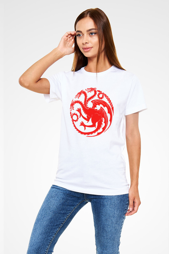 Game of Thrones Beyaz Unisex Tişört T-Shirt
