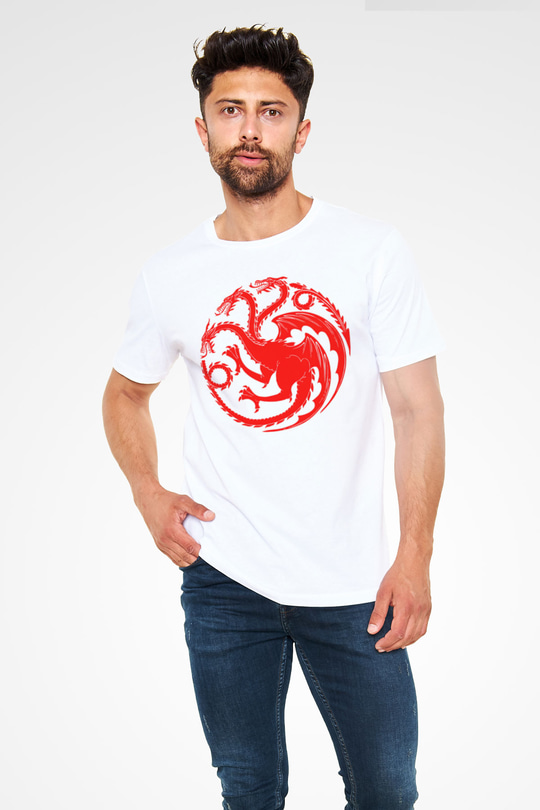 Game of Thrones Beyaz Unisex Tişört T-Shirt