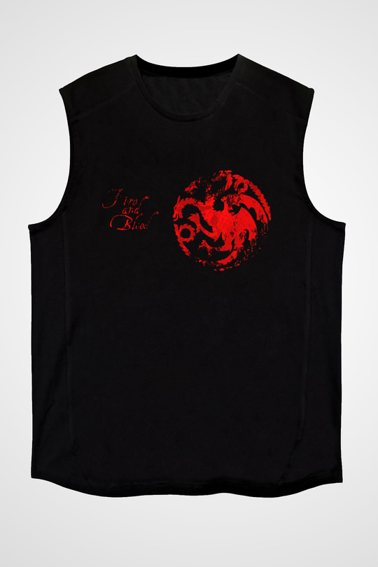 Game of Thrones Siyah Unisex Kolsuz Tişört