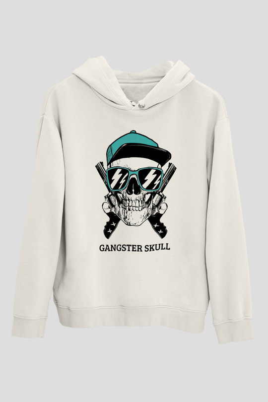 Gangster Kuru KafaBeyaz  Unisex Hoodie