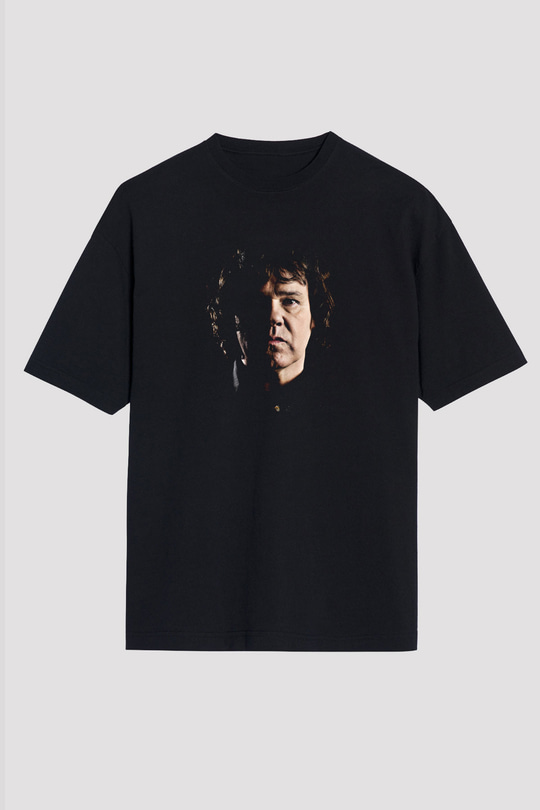 Gary Moore Baskılı Unisex Siyah Oversize Tişört