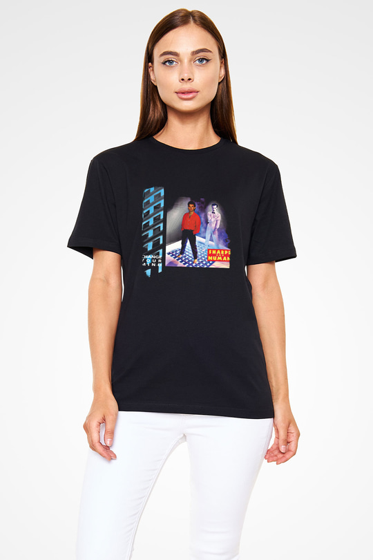 Gary Numan Baskılı Unisex Siyah Tişört