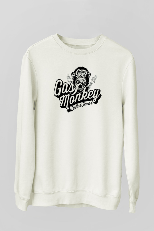 Gas Monkey Garage Beyaz Unisex Sweatshirt