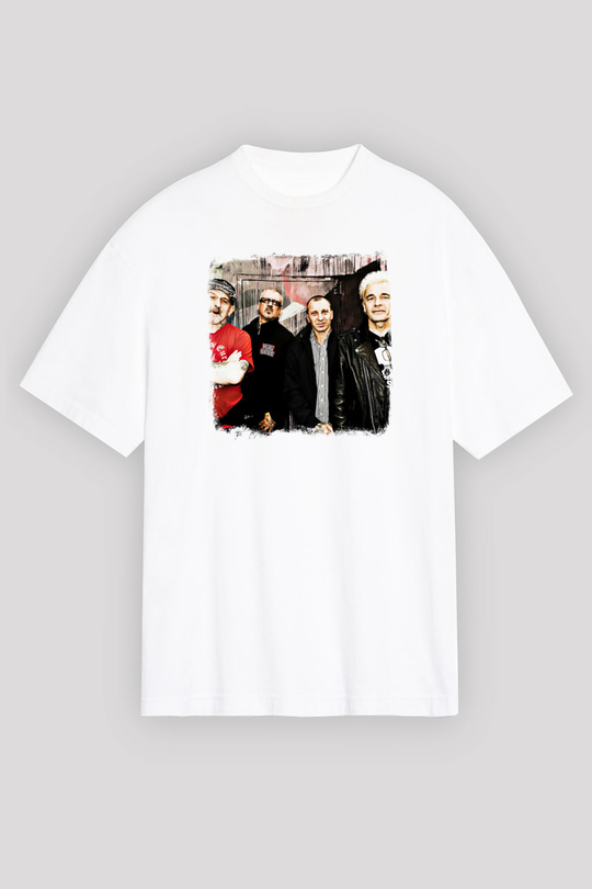 GBH Baskılı Unisex Beyaz Oversize Tişört