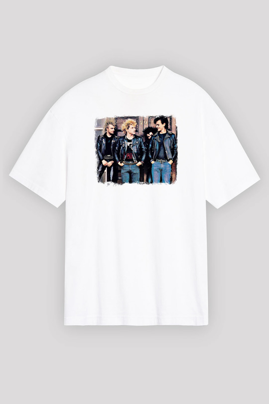 GBH Baskılı Unisex Beyaz Oversize Tişört
