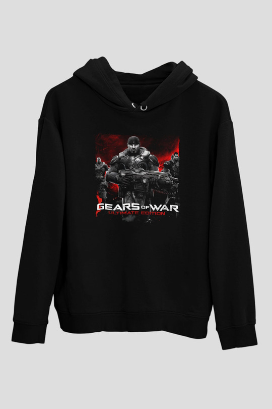 Gears of War Siyah Unisex Hoodie