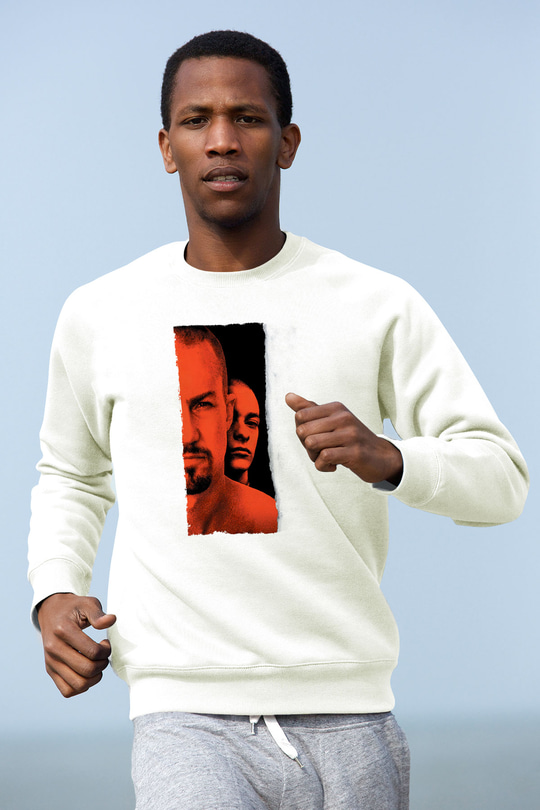Geçmişin Gölgesinde - American History X Baskılı Beyaz Sweatshirt