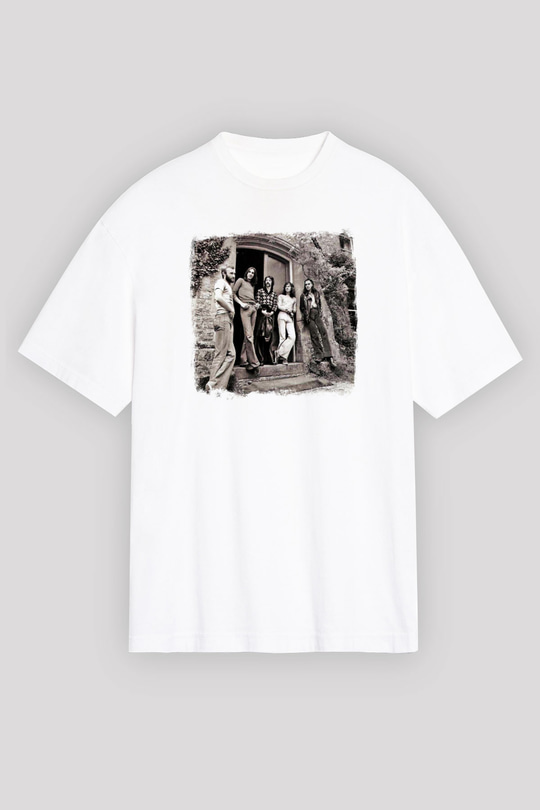 Genesis Baskılı Unisex Beyaz Oversize Tişört