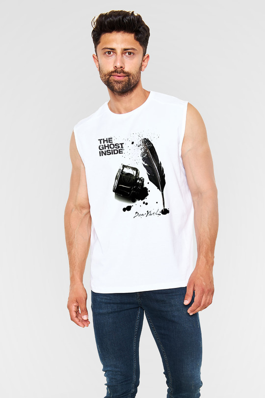 Ghost Inside Beyaz Unisex Kolsuz Tişört